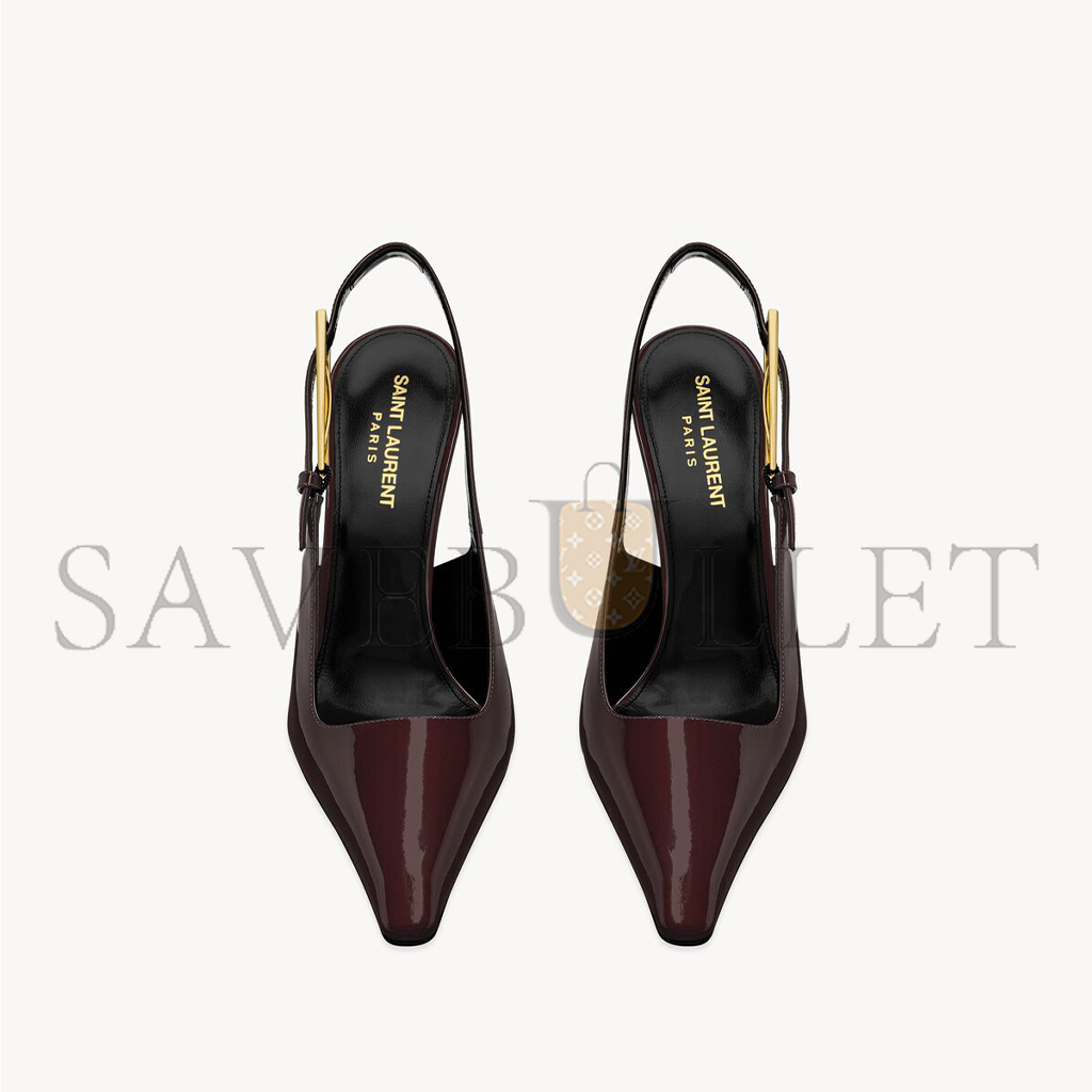 YSL LEE SLINGBACK PUMPS IN PATENT LEATHER 763421AAAPK2226 YSL LEE SLINGBACK PUMPS IN PATENT LEATHER 763421AAAPK2226